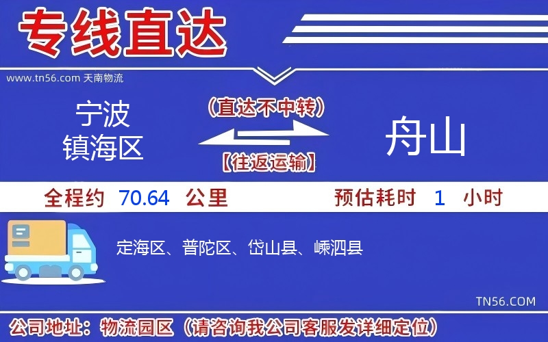 寧波鎮海區到舟山物流公司