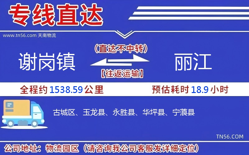 謝崗鎮(zhèn)到麗江物流公司