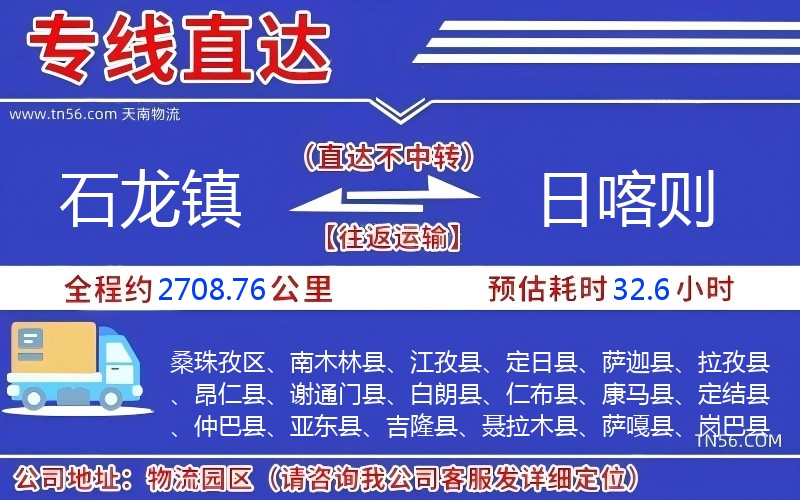 石龍鎮(zhèn)到日喀則物流公司